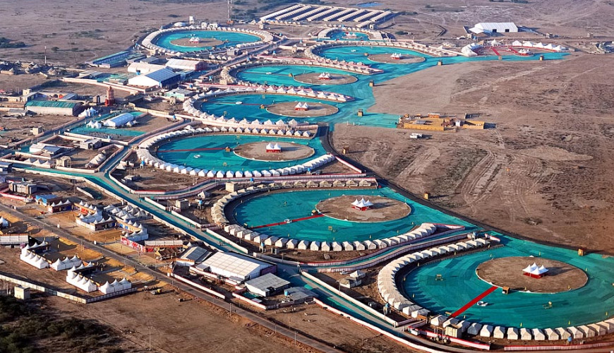 rann utsav tent city aerial view image2
